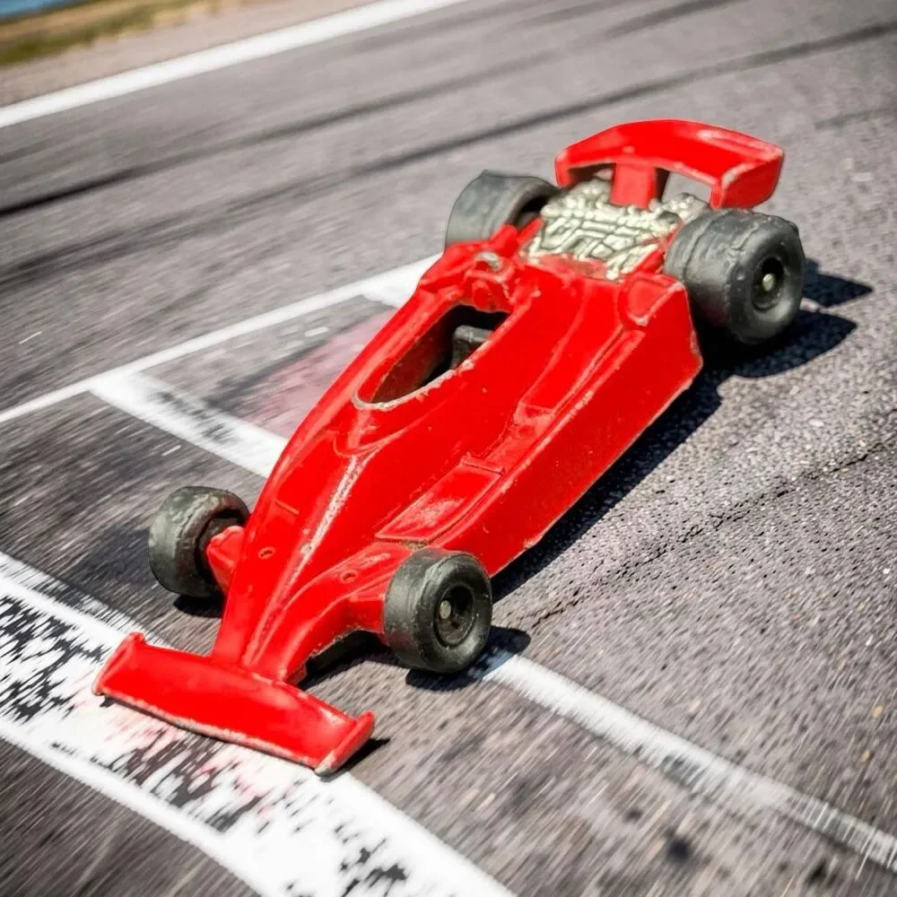 Vintage 1980's Black Widow Red F1 Formula Race Car Diecast Indy A71